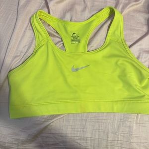 Neon Nike sports bra size large